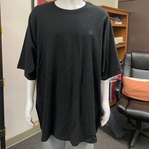 Champion Black One-Point Logo Short Sleeve T-shirt Men's US Size 4XL